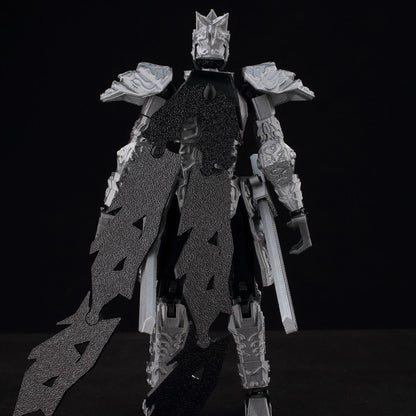 ?9L3D Lucky13 Cavaleiro Armadura Prateada Boneco Articulado Dummy13 com Arma Tripla T13 Brinquedo Colecionável Articulado Impresso em 3D Titan13?