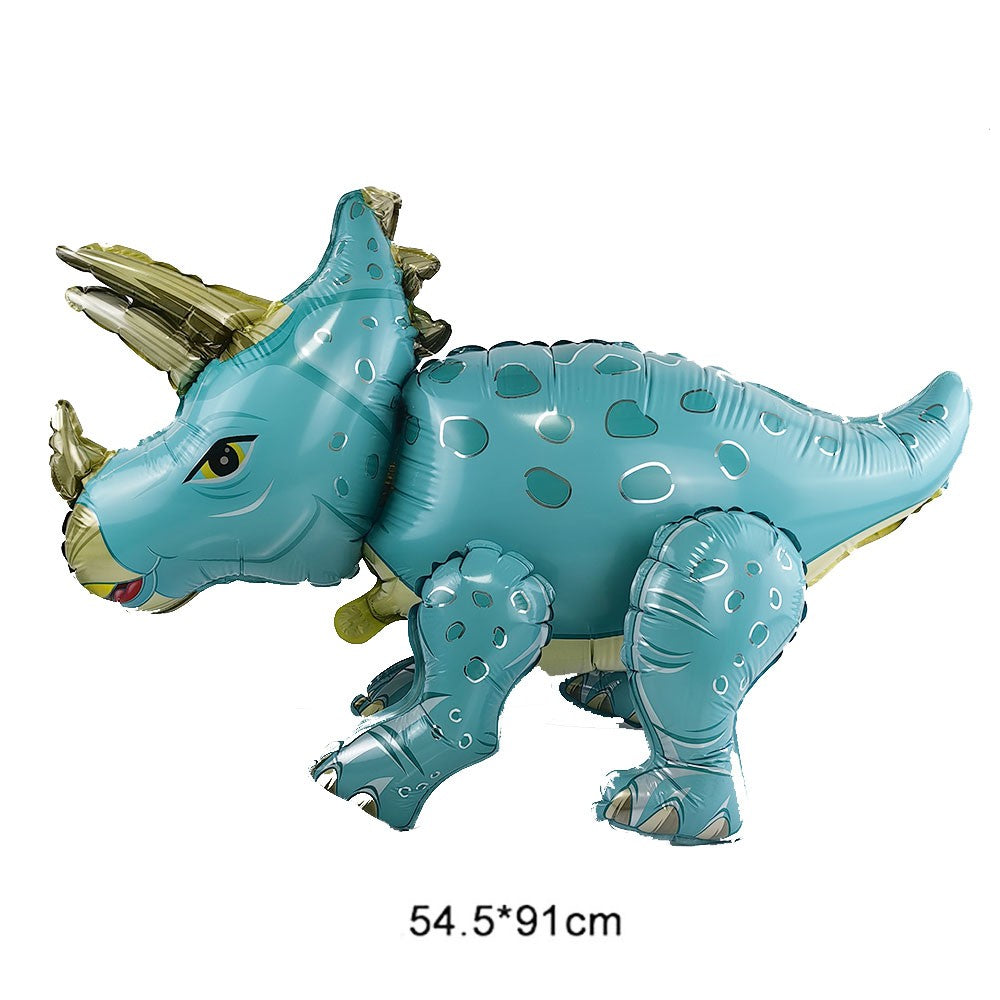 Dinosaur Party Decor 32inch Dinosaur Number Balloons 1-3 Year Olds Kid Birthday Baby Shower Matte Cartoon Foil Balloon Decors