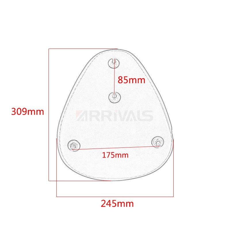 Assento de selim de couro de motocicleta retrô preto de couro solo para Harley Custom Chopper Bobber Honda Yamaha Kawasaki Suzuki
