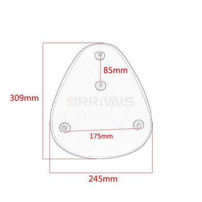 Assento de selim de couro de motocicleta retrô preto de couro solo para Harley Custom Chopper Bobber Honda Yamaha Kawasaki Suzuki