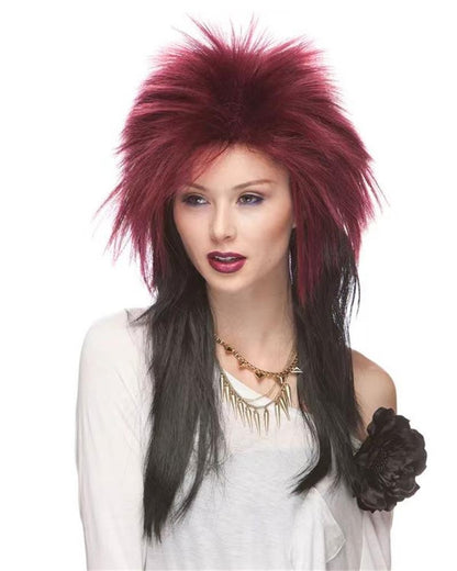 Nova Peruca Sintética de Cabelo Liso e Comprido Matt Kill, Fibra Química, Estilo Punk Rock Fofo para Festa de Halloween