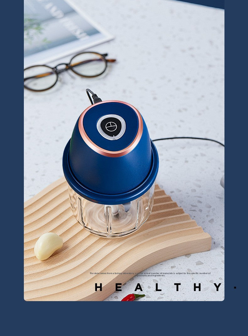 Mini Processador de Alimentos Elétrico TINSOL 350ML, Picador de Carne, Amassador de Alho, USB, Multifuncional, Fatiador de Vegetais, Liquidificador, Misturador de Cozinha