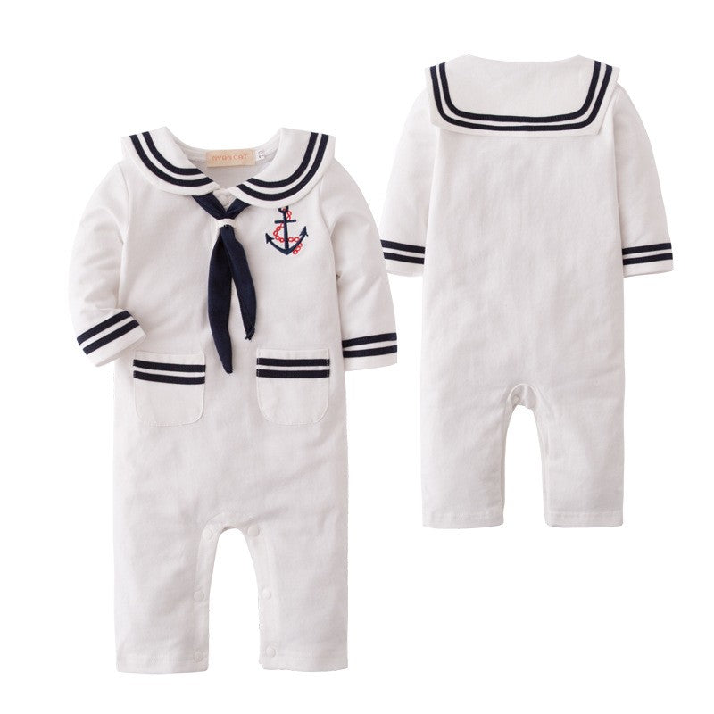 Halloween Children Rompers Captain Cosplay Costume Baby Sets Lapel Fashion Uniform Long Sleeve Stage Performance Clothes