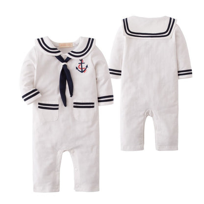 Halloween Children Rompers Captain Cosplay Costume Baby Sets Lapel Fashion Uniform Long Sleeve Stage Performance Clothes