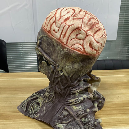 2026 Halloween Latex Skeleton Head Mask Horror Brain Helmet Mask Cosplay Party Supplies Skull Full Face Mask