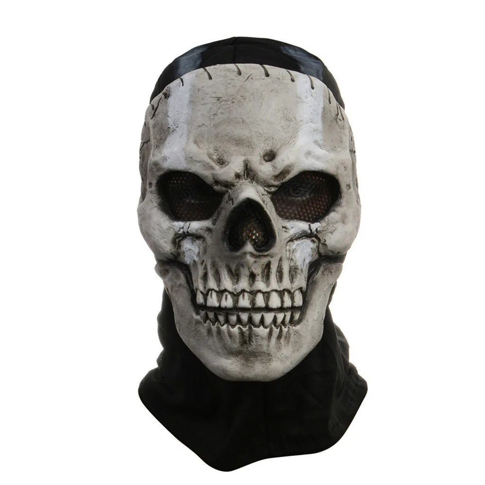 Unisex Cosplay Halloween Horror Ghost Skull Mask Latex Headgear Helmet Cosplay Perform Party Masquerade Prop