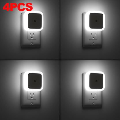 1-8pcs Night Light,Night Lights Plug into Wall,Nightlight Night Light for Adults,Plug in Night Lights,Bathroom Bedroom Soft Whit