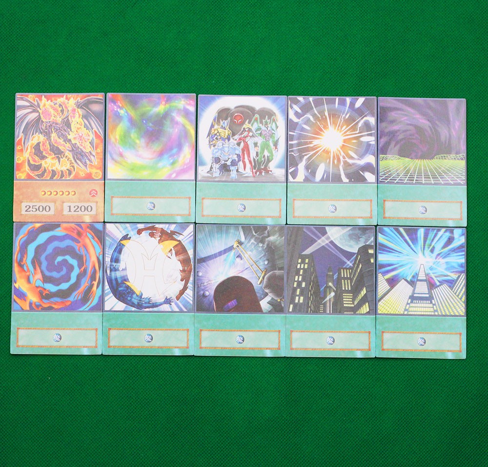100 unids Yu-Gi-Oh Anime Estilo Cartas Olhos Azuis Mago Negro Exodia Obelisco Slifer Ra Yugioh DM Cartão Clássico Proxy DIY Presente Infantil