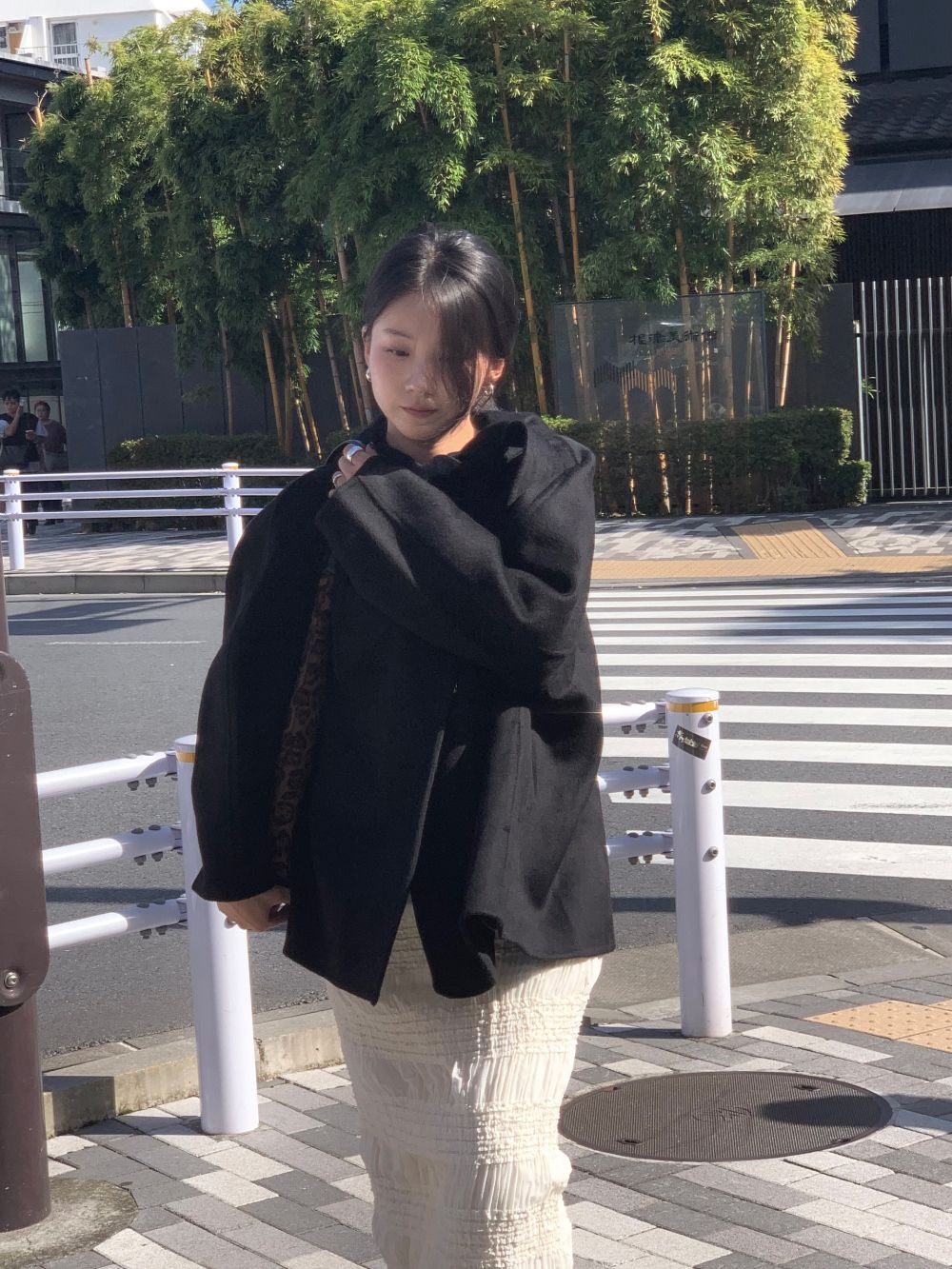 Korean Sle Woolen Coat Women's Chic Temperament Sweet Bow Tie Collar Hooded Warm Woolen Coat Long Sve Mid-Length