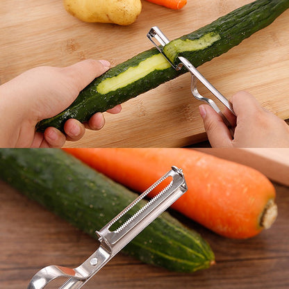Stainless Steel Vegetable Fruit Peeler Multi-function Potato Carrot Peeling Knife Kitchen Gadgets Thickened Handle Easy To Clean