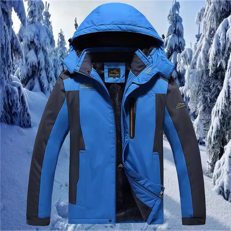 New Winter Lightweight Men's Windbreaker Sports Casual Coat, Blue Waterproof Jacket (this Jacket Has A Fleece-lined Version)