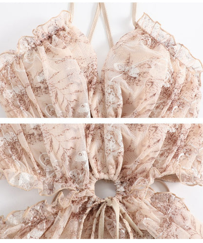 Ladies' One-piece Dress Style, High-end Sexy Backless Fairy-like Beach and Hot Spring Resort Swimsuit Breathable for Women