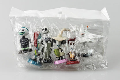 Coleção de Brinquedos 25º Aniversário: Boneco Articulado de Luxo Jack Skellington de O Estranho Mundo de Jack com Cabeças Intercambiáveis
