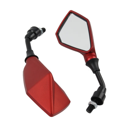 2 Peças 10MM Universal Retrovisor de Moto Grande Angular Ajustável Para Scooter Bicicleta Elétrica Ciclomotor Quadriciclo Acessórios Modificados