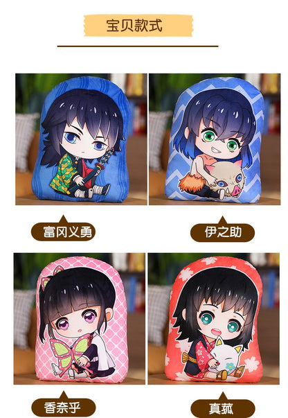 Kimetsu No Yaiba Plush Stuffed Pillows Demon Slayer Dakimakura Cute Anime Throw Pillow Kawaii Dolls Tanjirou Nezuko Back Cushion