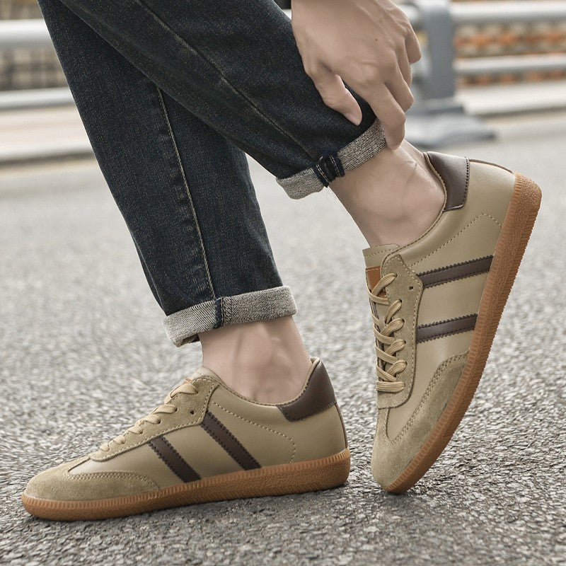 All-match Male Skate Shoes Skateboard Footwea Genuine Leather Sneakers 2025 New Arrival Mens Tenis Masculino Leisure Walk Flats