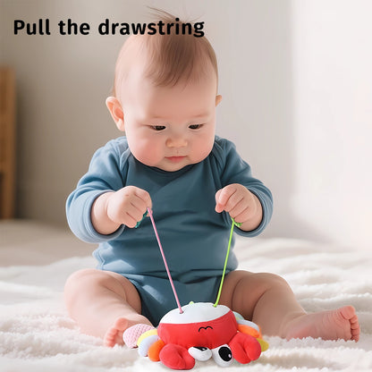 Baby toy crab pull happy bed bell ring bell puzzle cart pendant baby pull happy