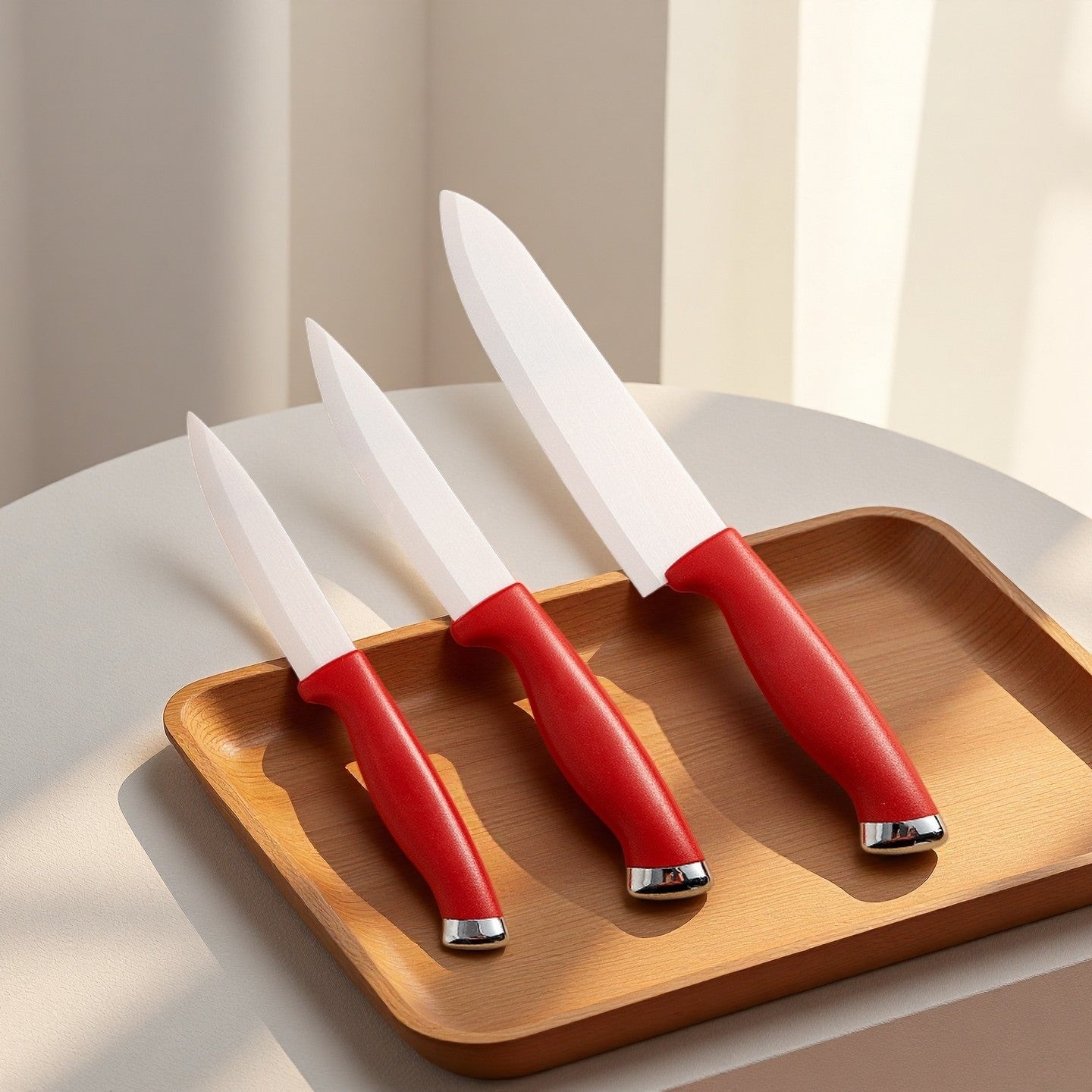 Faca de Cerâmica 4 5 6 Polegadas Conjunto de Facas de Cozinha Lâmina Branca Chef Utilitária Descascar Vegetais Fatiar Facas de Cerâmica Acessórios de Cozinha