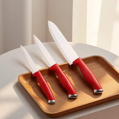 Faca de Cerâmica 4 5 6 Polegadas Conjunto de Facas de Cozinha Lâmina Branca Chef Utilitária Descascar Vegetais Fatiar Facas de Cerâmica Acessórios de Cozinha