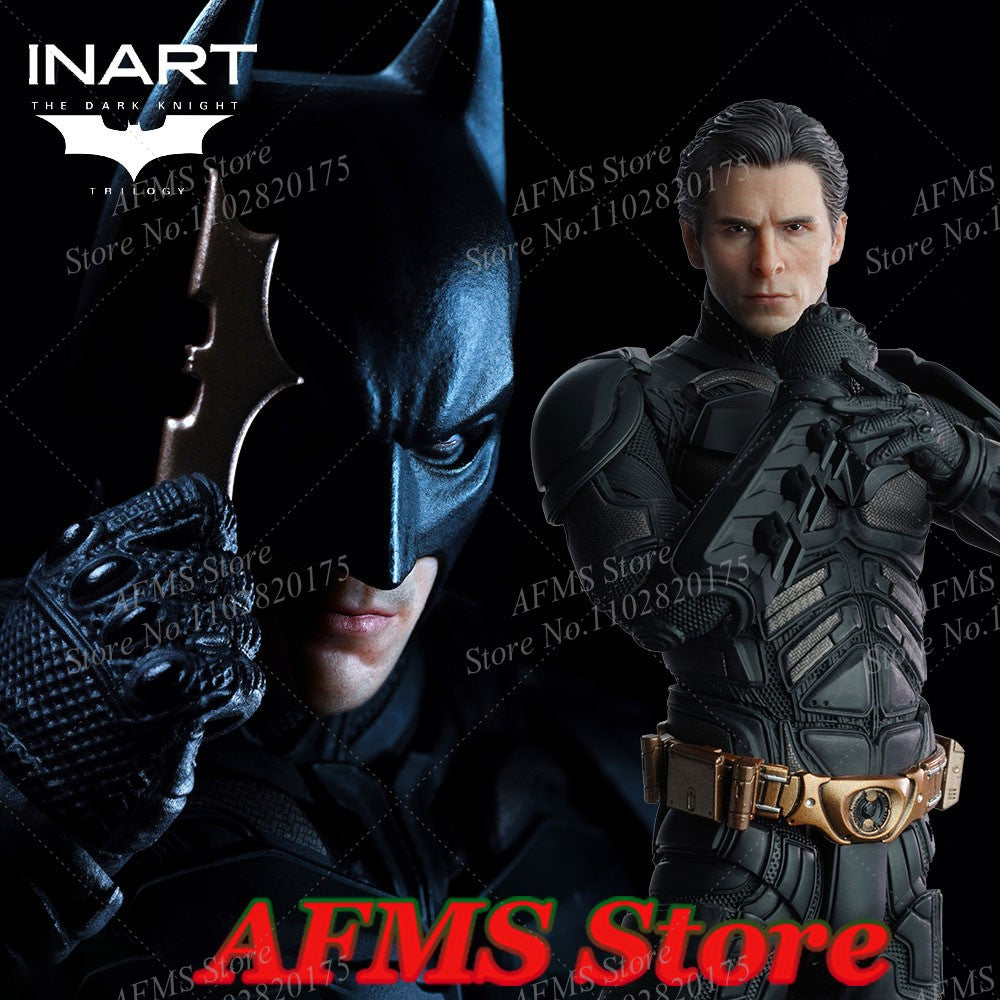 INART 1/12 Boneco Soldado Masculino Batman Christian Bale O Cavaleiro das Trevas Ressurge Herói da Luta Eterna Figura de Ação de 6 Polegadas para Coleção