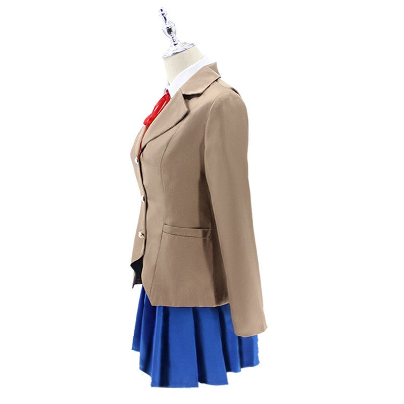 Heartbeat Literature Club Monica Cosplay Sayuri Natsuke Cosplay Costume Wig Set School Uniform Girls Female Clothing