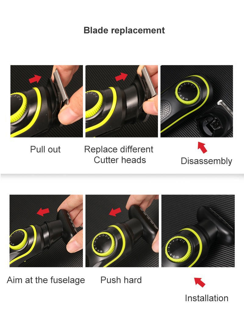 Kemei 696 Electric Hair Clipper Multifunctional Trimmer For Men Electric Shaver For Men's Razor Nose 5 In 1 Professional Trimmer