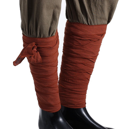 Medieval LARP SCA Viking Putties Leg Wraps With Clasps Vintage Mens Viking Pirate Costumes Cosplay Accessories