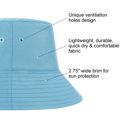 VOBOOM Chapéus de Sol Unissex Tipo Bucket para Exterior, Dobráveis, Reversíveis, para Viagem, para Homens, Mulheres, Adolescentes, Meninas