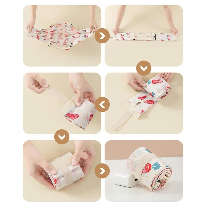 Large Foldable Shopping Bag Reusable Eco Bag Grocery Package Beach Toy Storage Bags Shoulder Cute Printing Pouch Tote Pouch