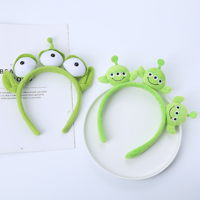 Disney Pixar Toy Story Alien Plush Headband Anime Figura Cosplay Acessórios de Cabelo Alienígena Argola de Cabelo Tiara Desenho Animado Presente Infantil