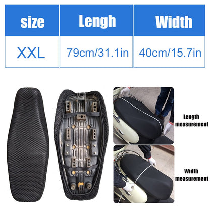 AUTCOAT 1 Peça Capa de Assento de Moto Scooter Ciclomotor Malha 3D Respirável Almofada Antiderrapante S-6XL