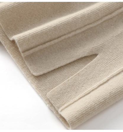 High Waist Wide Leg Woolen Pants Women's Loose Casual Black Long Trousers Autumn Fashion Elegant Commuting Style