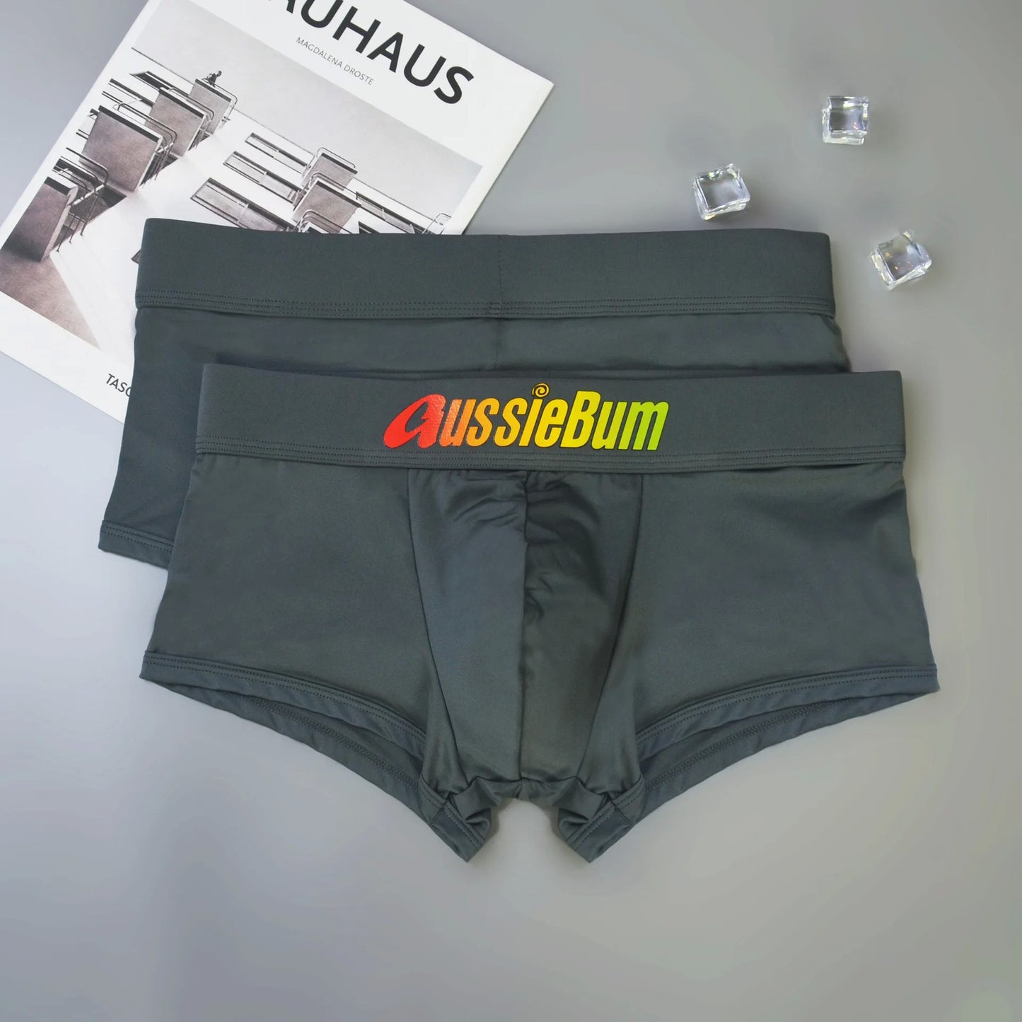 Men's underwear with milk silk comfortable sports boxer aussiebum-m218 bag