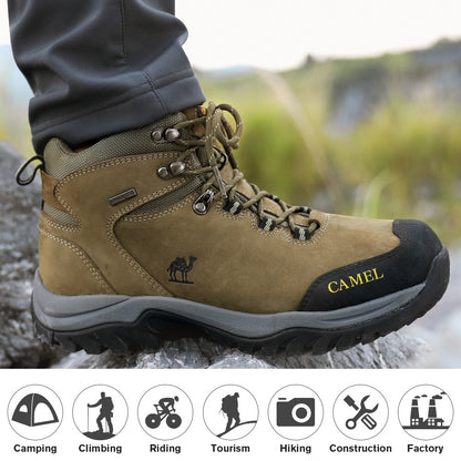 GOLDEN CAMEL Waterproof Hiking Shoes Men and Women Outdoor Anti-Slip Climbing Trekking Shoes for Men 2023 Leather Hiking Boots
