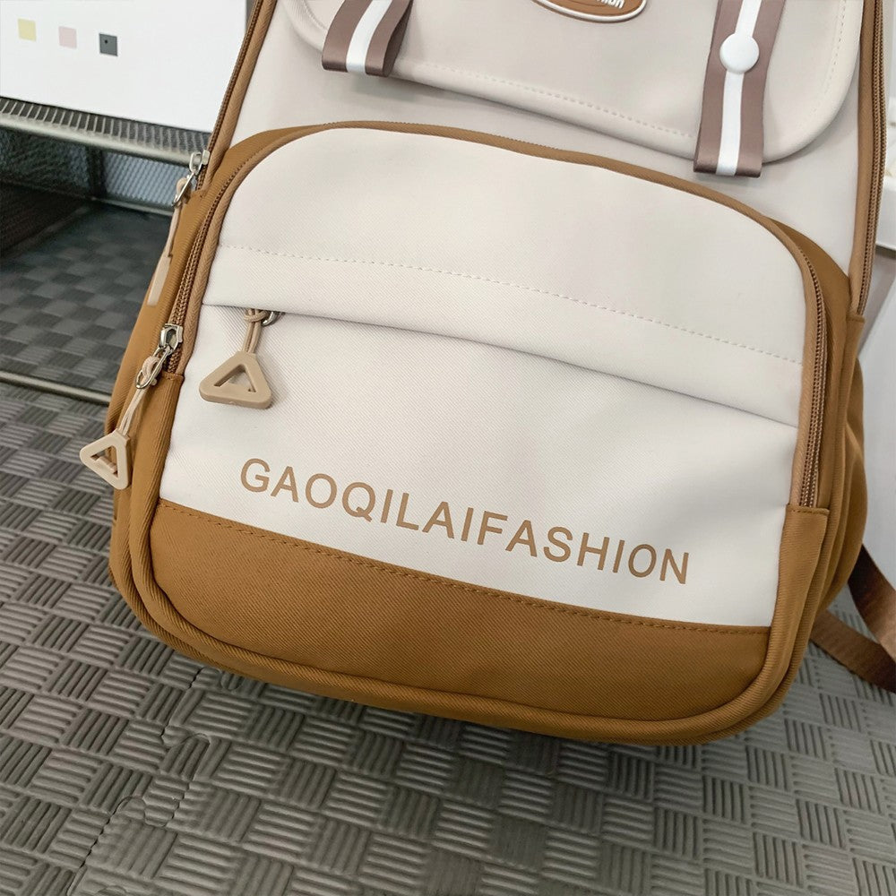 Mochila de Computador Original, Grossa e de Grande Capacidade, Estilo Universitário, Adequada para Estudantes Universitários em Deslocamento, Mochila Portátil para Atividades ao Ar Livre