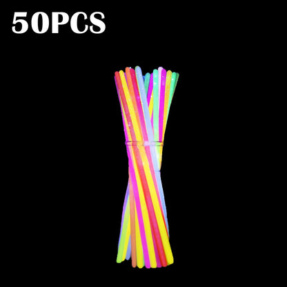 Luminous Colorful Glow Sticks Fluorescence Glowing in The Dark DIY Bracelet Necklace Glowstick Birthday Wedding Party Supplies