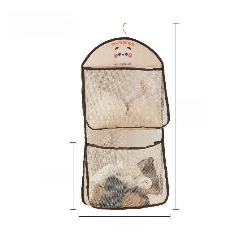 Wardrobe storage hanging bag bedroom large capacity underwear sockscartoon storagebag householddoor storage hangingbag practical