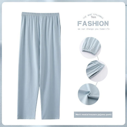 New Hot Sale Of The Season Modal Loose Fit Men's Sleepwear Thin Home Pants Single Piece Summer Long Thin Home Pants Comfortable