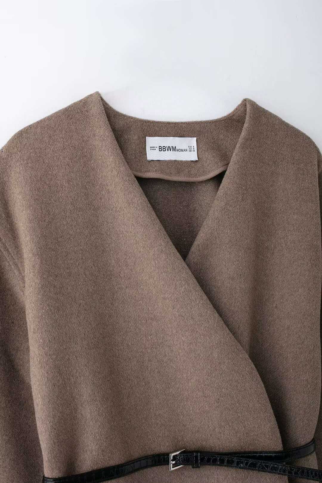 EDSA Women Soft Belted Jacket Wrap V-neck Long Sleeves New Elegant Lady Commute Outwear for Female