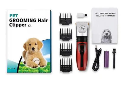 Máquina de Tosa para Cães e Gatos, Tosquiadeira para Animais de Estimação (Cães/Gatos/Coelhos), Aparador de Pelo, Barbeador, Conjunto Profissional Recarregável sem Fio