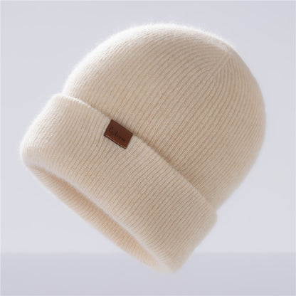 New Autumn Winter 100% Cashmere Hat Knitted Mountaineering Wool Hat Outdoor Skiing Double Layer Men and Women Thickened Warm