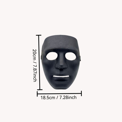 Set of 2Pcs Blank Full Face Mask, Matte Solid Color Costume Mask for Street Dance, Halloween Party and DIY Art Projects