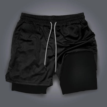 Shorts Masculino Dragon Ball Camada Dupla Son Goku Verão Anime Japonês Falso Duas Peças Esportivo Fitness Secagem Rápida