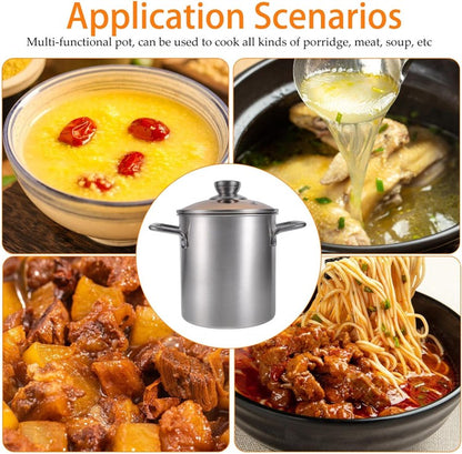 LMETJMA 3L Deep Fryer Pot Stainless Steel Frying Pot With Mesh Steamer Basket Japanese Tempura Fryer Pot with Lid and Tong JT230