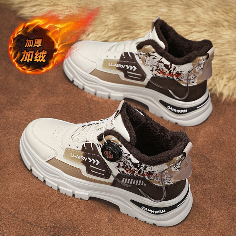 A new trend of thick, comfortable and casual high-top boots for men's outdoor sports in the autumn of 2025