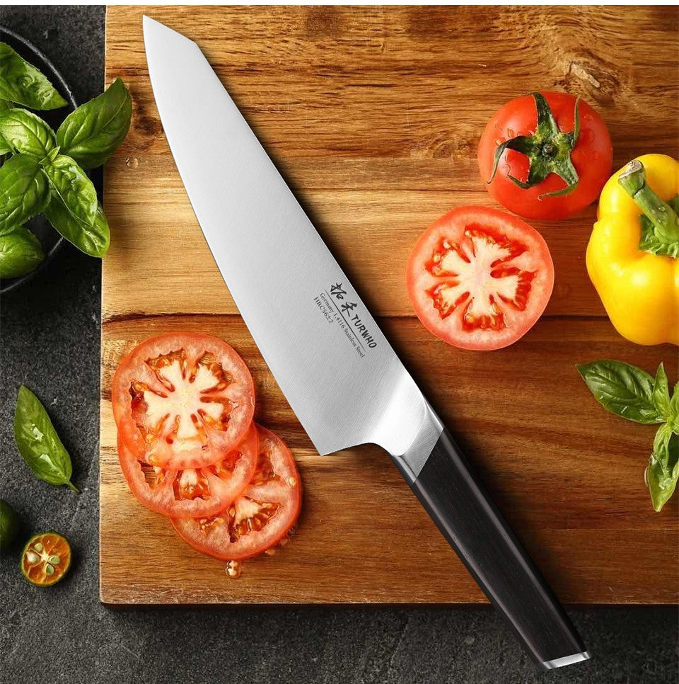 TURWHO 1-3 PCS Kitchen Knives Set German 1.4116 High Carbon Stainless Steel Japanese Nakiri Cleaver Slicing Utility Chef Knifes