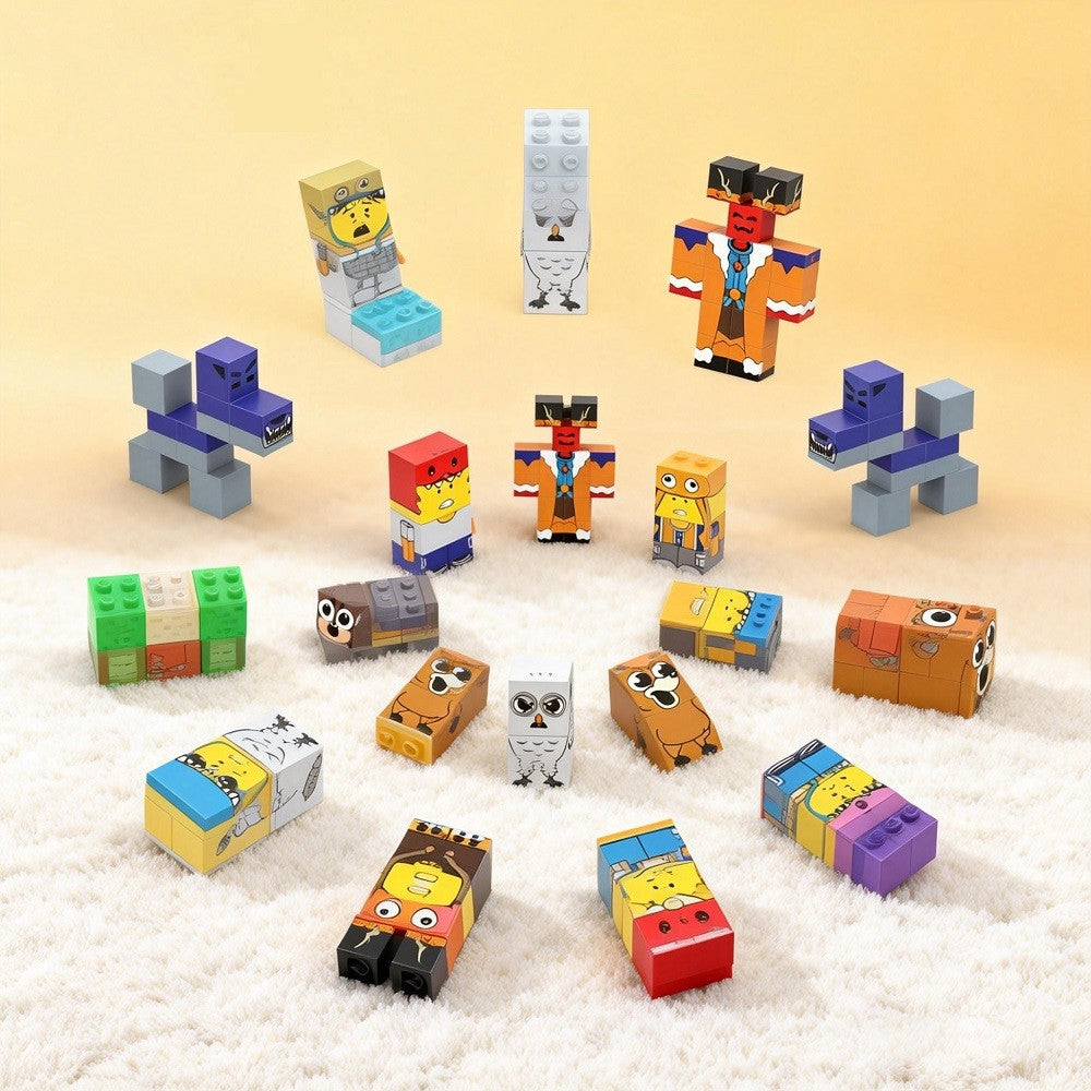 Conjunto de Blocos de Montar do Personagem de Jogo Popular Floresta 99 Noites Brinquedo de Montagem Série Animais Presente de Construção Criativo Display de Mesa
