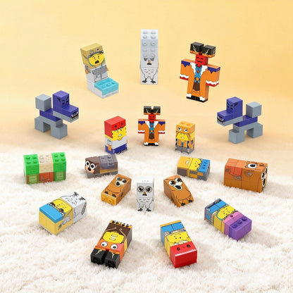 Conjunto de Blocos de Montar do Personagem de Jogo Popular Floresta 99 Noites Brinquedo de Montagem Série Animais Presente de Construção Criativo Display de Mesa