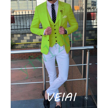 CustomizedNew Arrival Two Buttons Groomsmen Notch Lapel Groom Tuxedos Men Suits Wedding/Prom Best Man Blazer ( Jacket+Pants+Vest