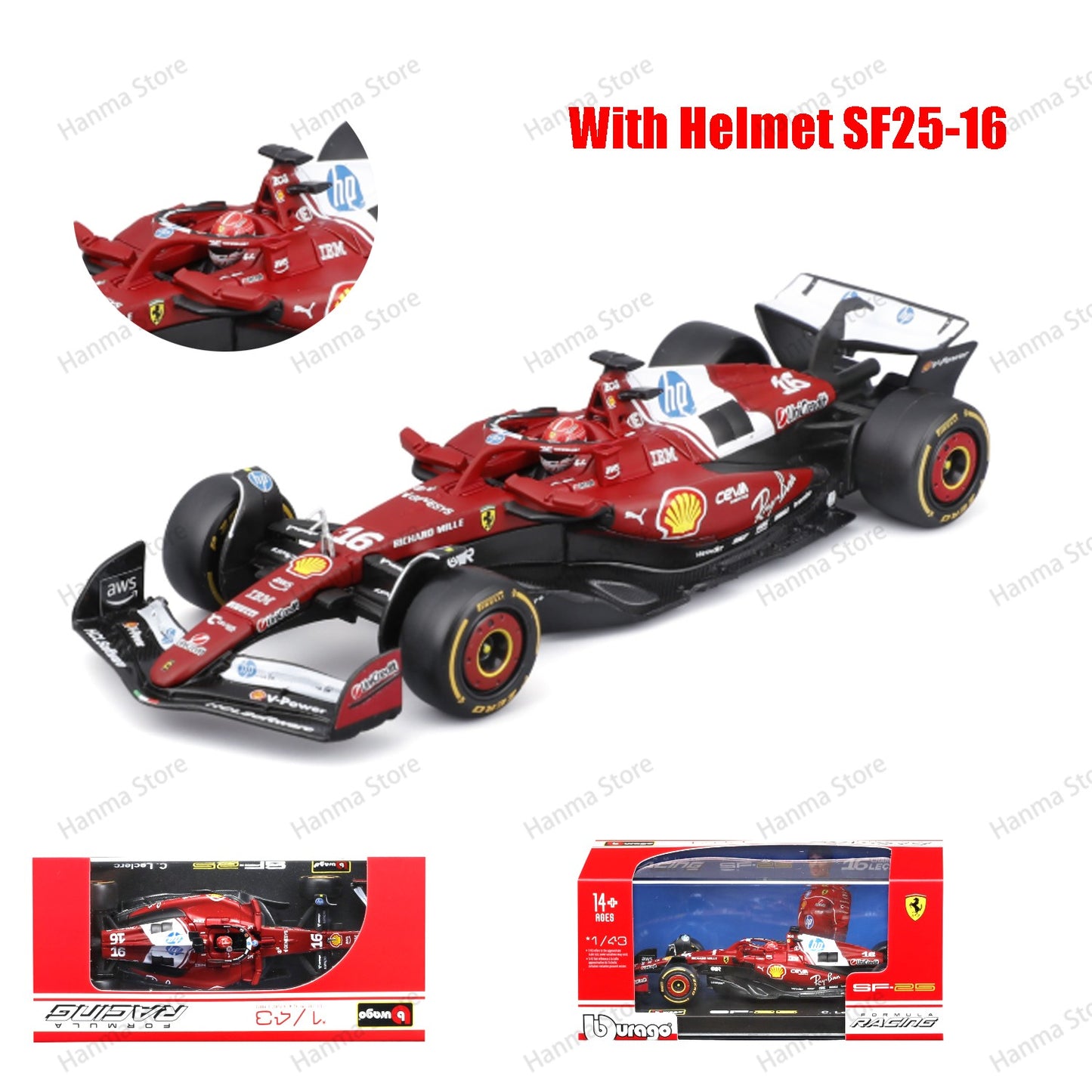 Bburago 1:43 F1 BWT Alpine Modelo Com Capacete 2025 Miniatura de Liga Carro de Corrida de Fórmula Brinquedo MCL39 W16 SF25 RB21 Japonês
